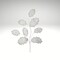 27" White Beaded Iced Holly Leaf Pick – Glitter Christmas Greenery Stem for Wreaths & Holiday Decor-MTX75967-WHT